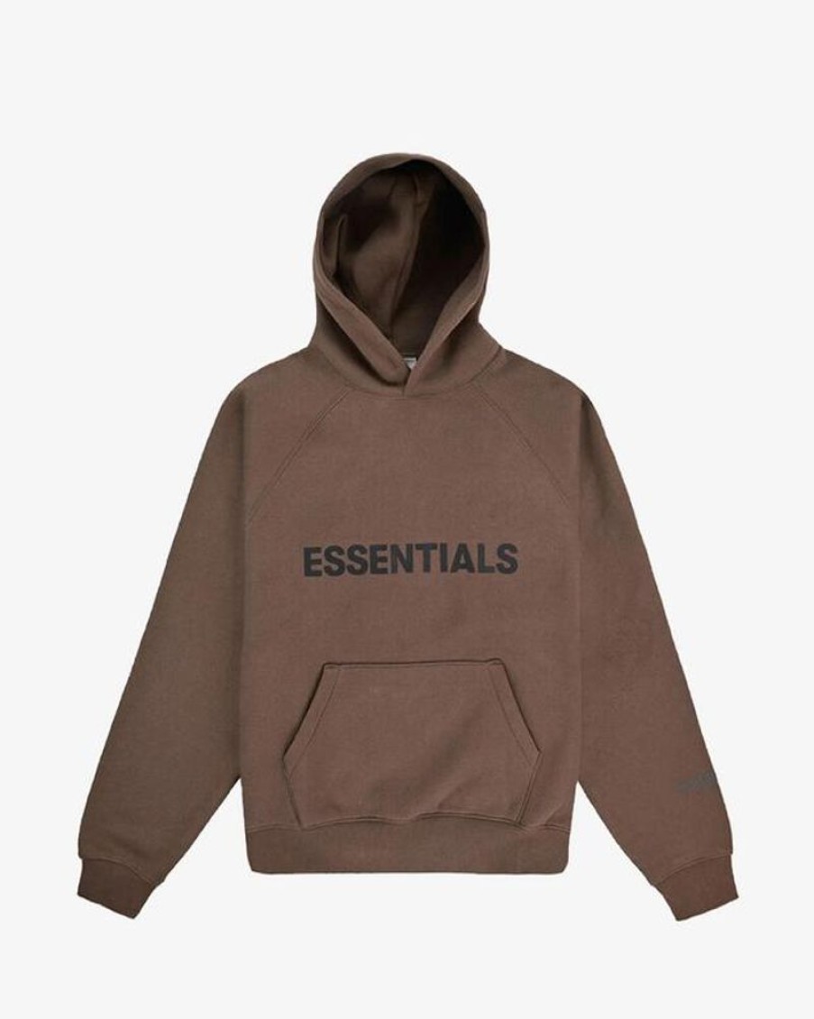 Secret Sneaker Store Online Fog Essentials Ss20 Silicon Applique Logo Brown Hoodie (New) | Hoodies