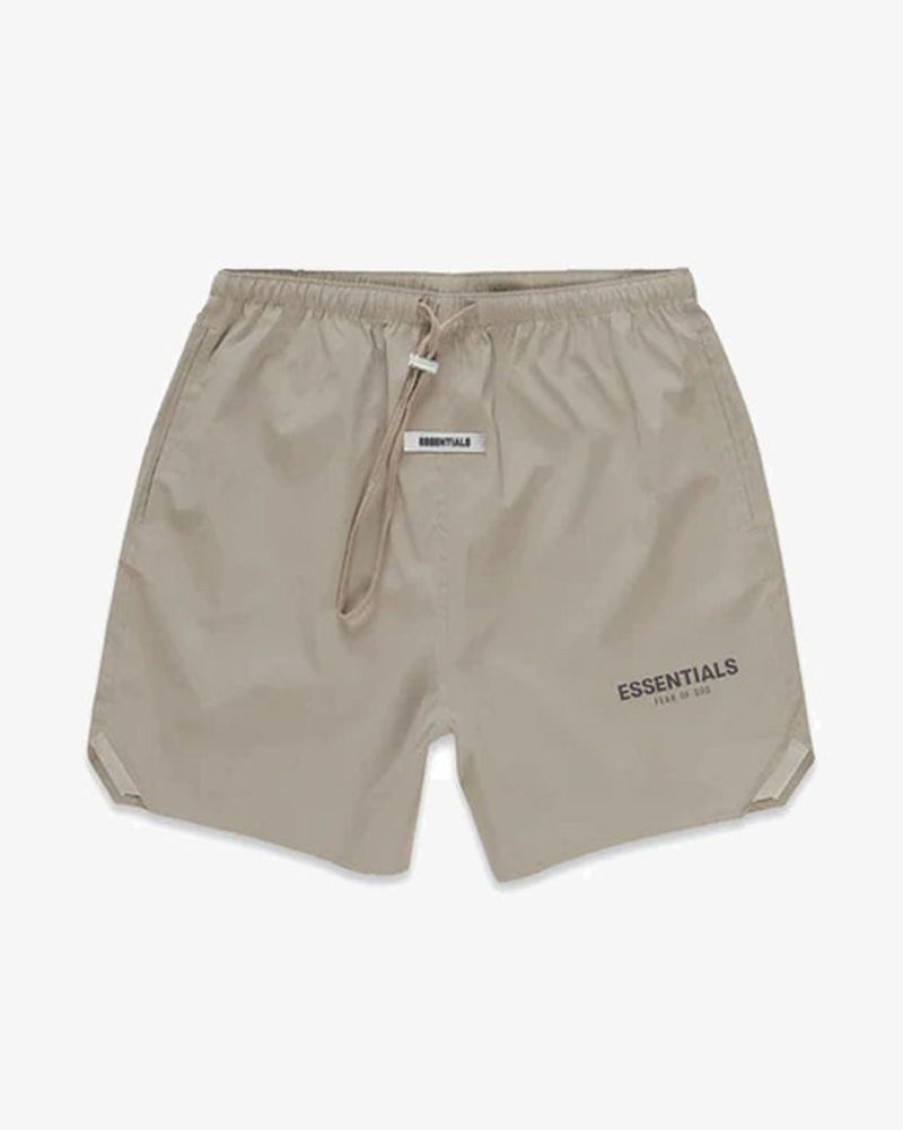 Secret Sneaker Store Online Fog Essentials Ss20 Volley Logo Taupe Shorts (New) | Streetwear