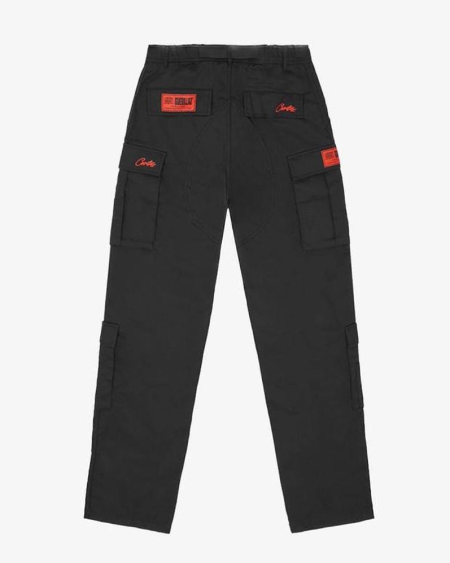 Secret Sneaker Store Online Corteiz Guerillaz Black Red Cargo Pant | Streetwear