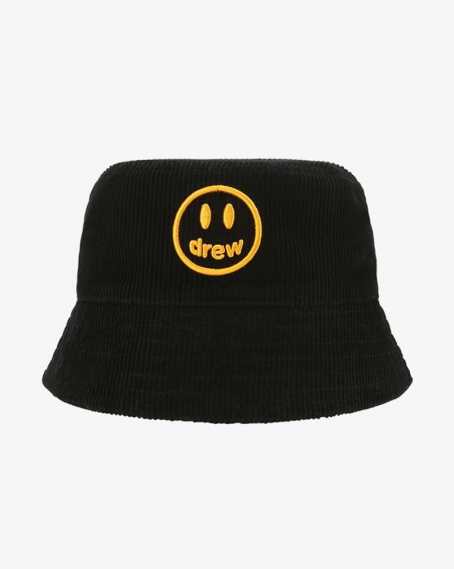 Secret Sneaker Store Online Drew House Black Painted Mascot Coduroy Bucket Hat | Caps