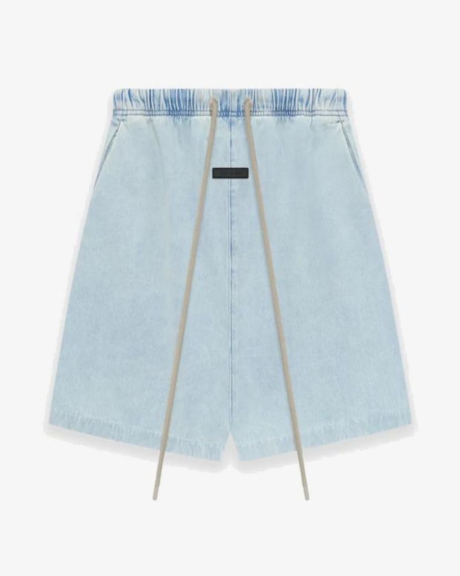 Secret Sneaker Store Online Fog Essentials Fw24 Light Wash Denim Relaxed Shorts | Streetwear