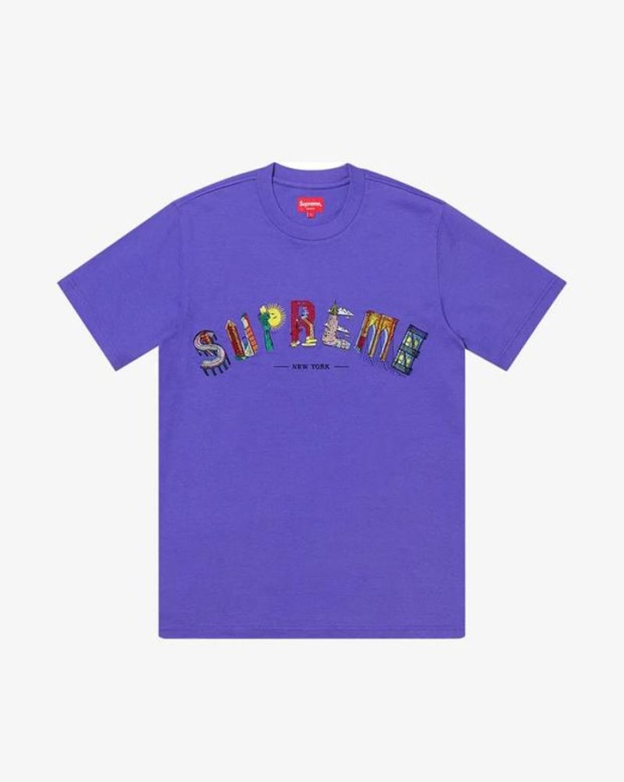 Secret Sneaker Store Online Supreme Ss19 City Arc Embroidered Purple Tee (New) | Streetwear
