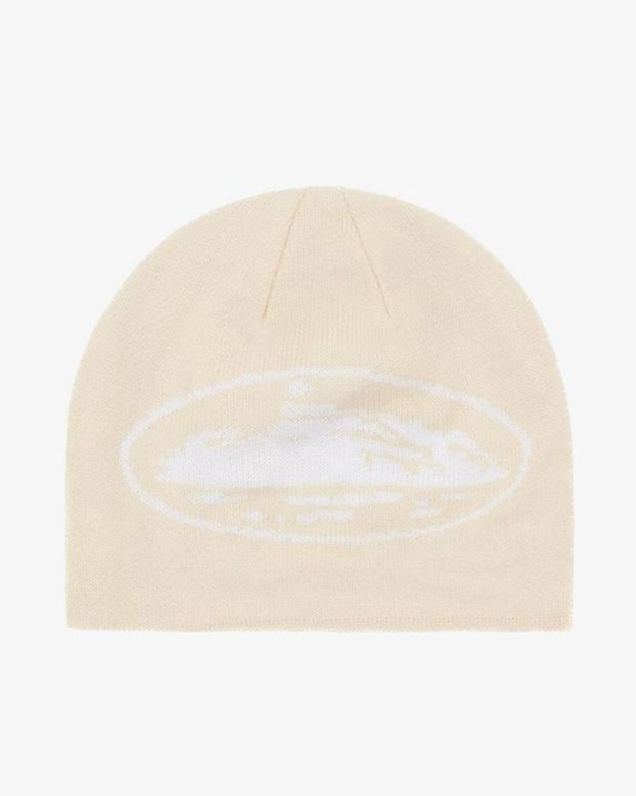 Secret Sneaker Store Online Corteiz Alcatraz Skully Beanie Cream | Streetwear