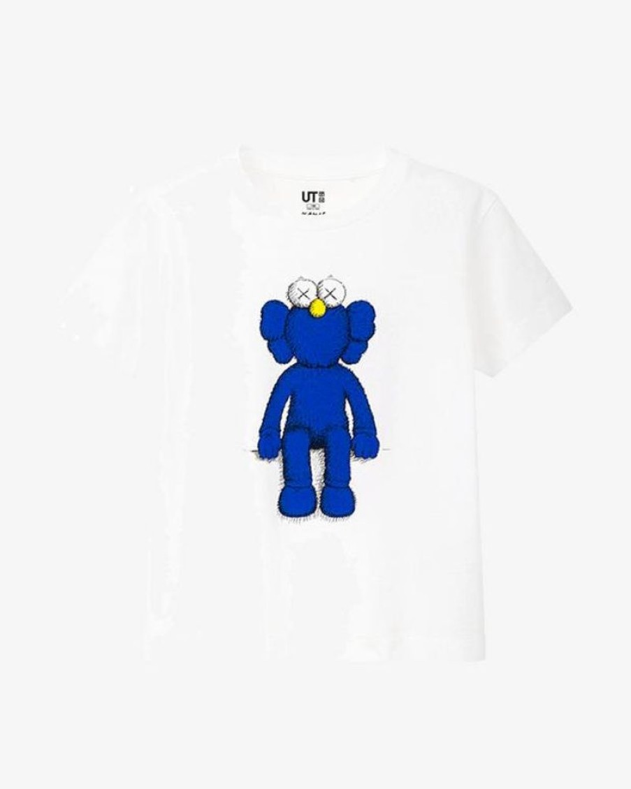 Secret Sneaker Store Online Kaws X Uniqlo X Sesame Street Blue Bff Kids White Tee (Asia Sizing) (New) | Kids Apparel