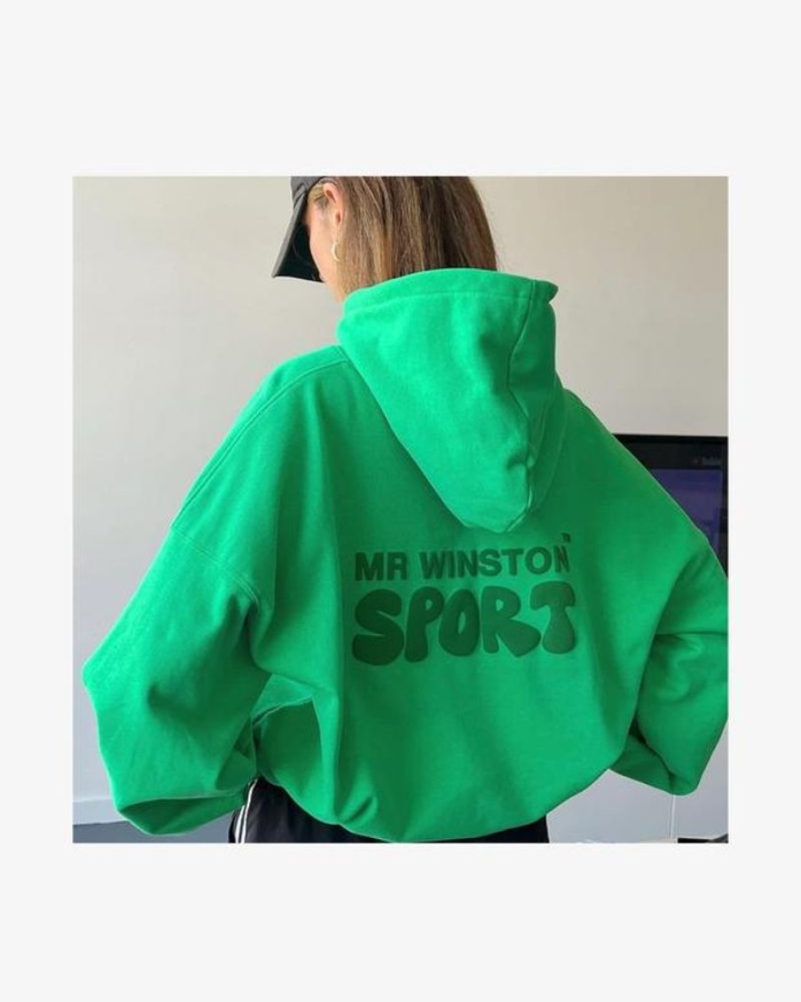 Secret Sneaker Store Online Mr Winston Premium Irish Puff Green Hoodie | Streetwear