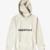 Secret Sneaker Store Online Fog Essentials Ss20 Silicon Applique Logo Oatmeal Hoodie | Hoodies
