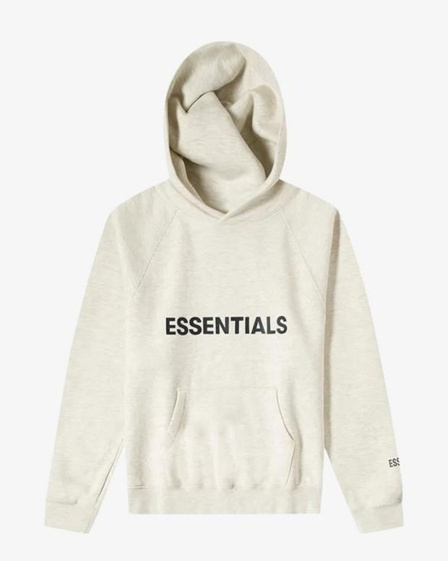 Secret Sneaker Store Online Fog Essentials Ss20 Silicon Applique Logo Oatmeal Hoodie | Hoodies