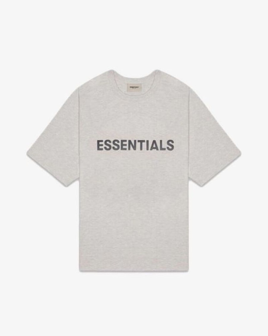 Secret Sneaker Store Online Fog Essentials Ss20 Silicon Applique Logo Heather Oatmeal Tee | Tees