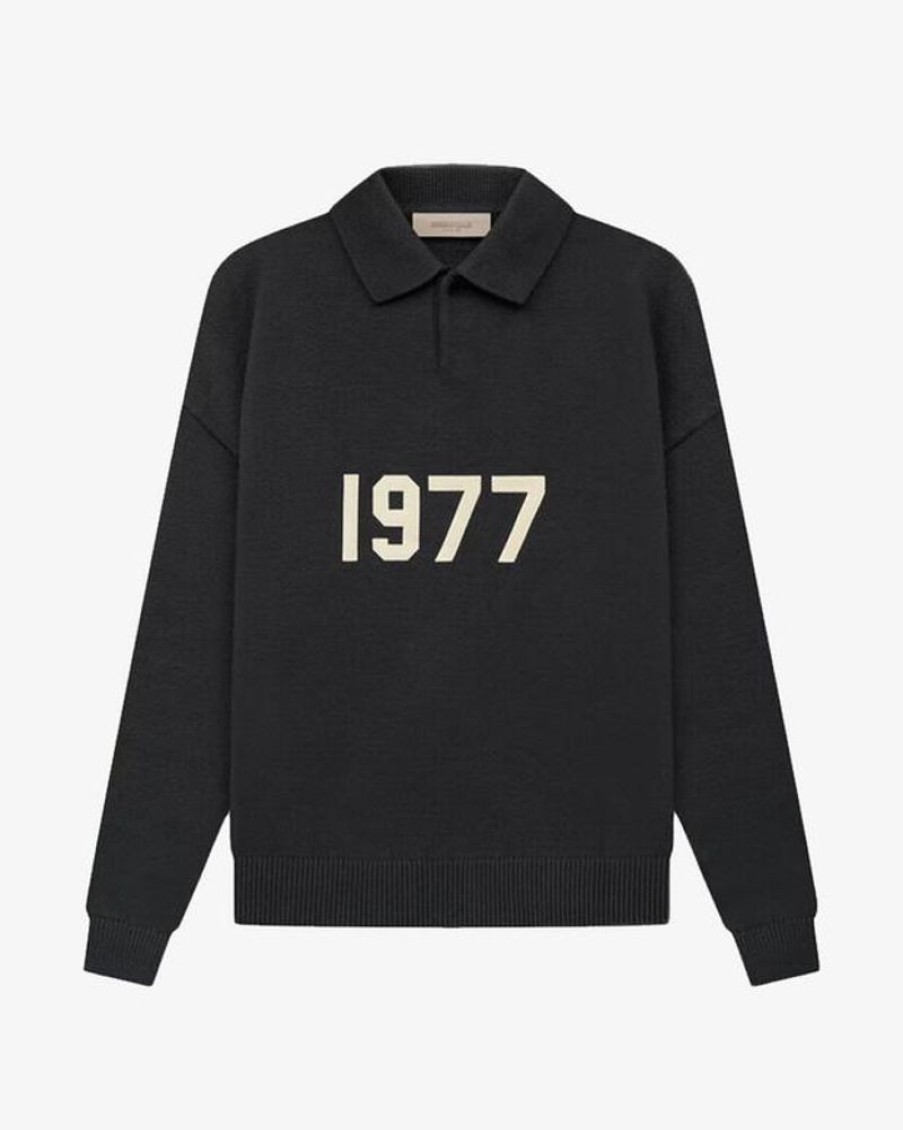 Secret Sneaker Store Online Fog Essentials Ss22 1977 Knit Longsleeve Polo Iron (New) | Streetwear