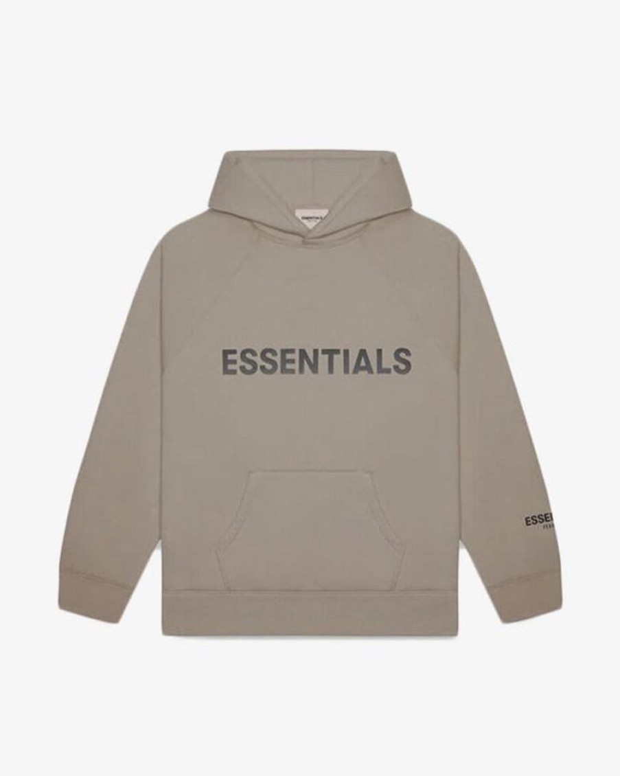 Secret Sneaker Store Online Fog Essentials Ss20 Silicon Applique Logo Taupe Hoodie | Hoodies