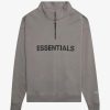 Secret Sneaker Store Online Fog Essentials Fw20 Silicon Applique Half Zip Cement Mockneck | Streetwear