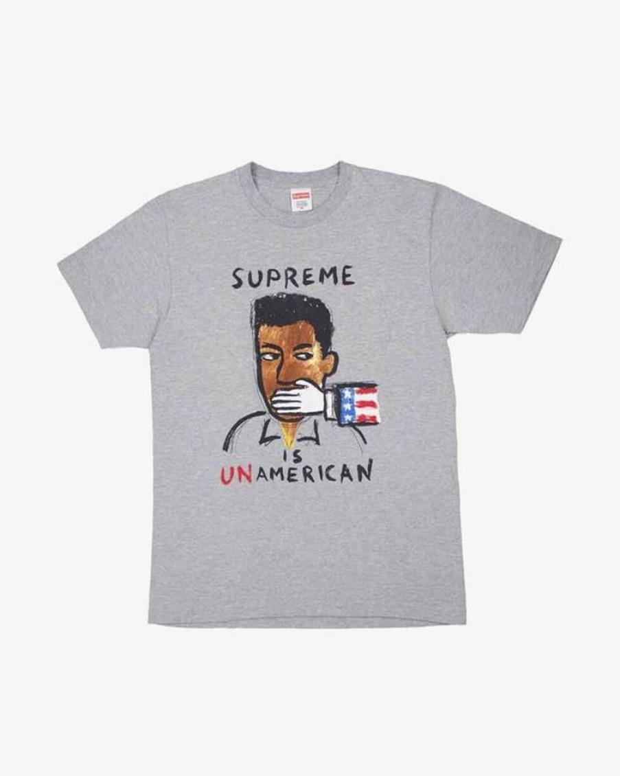 Secret Sneaker Store Online Supreme Ss14 Unamerican Tee Grey (New) | Streetwear