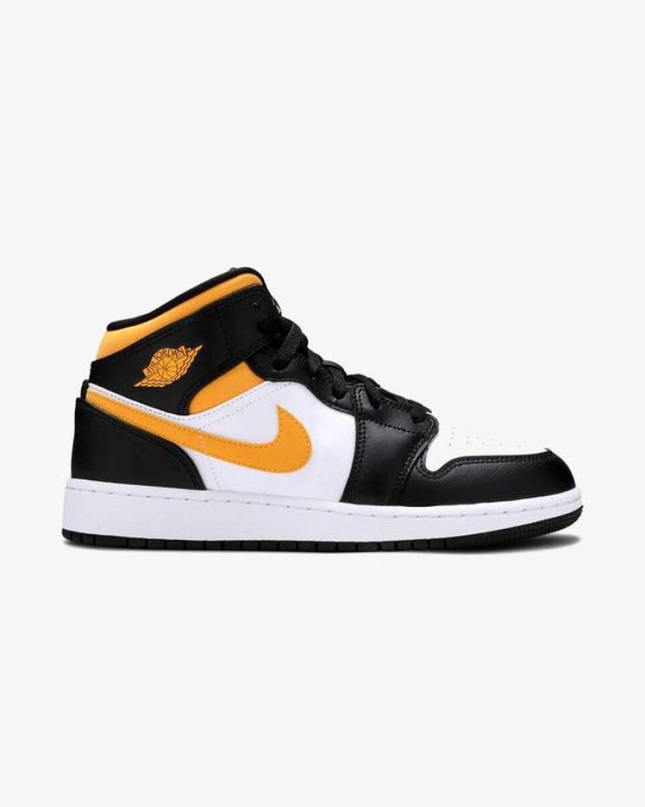 Secret Sneaker Store Online Nike Air Jordan 1 Mid Gs Black University Gold Pollen - | Nike