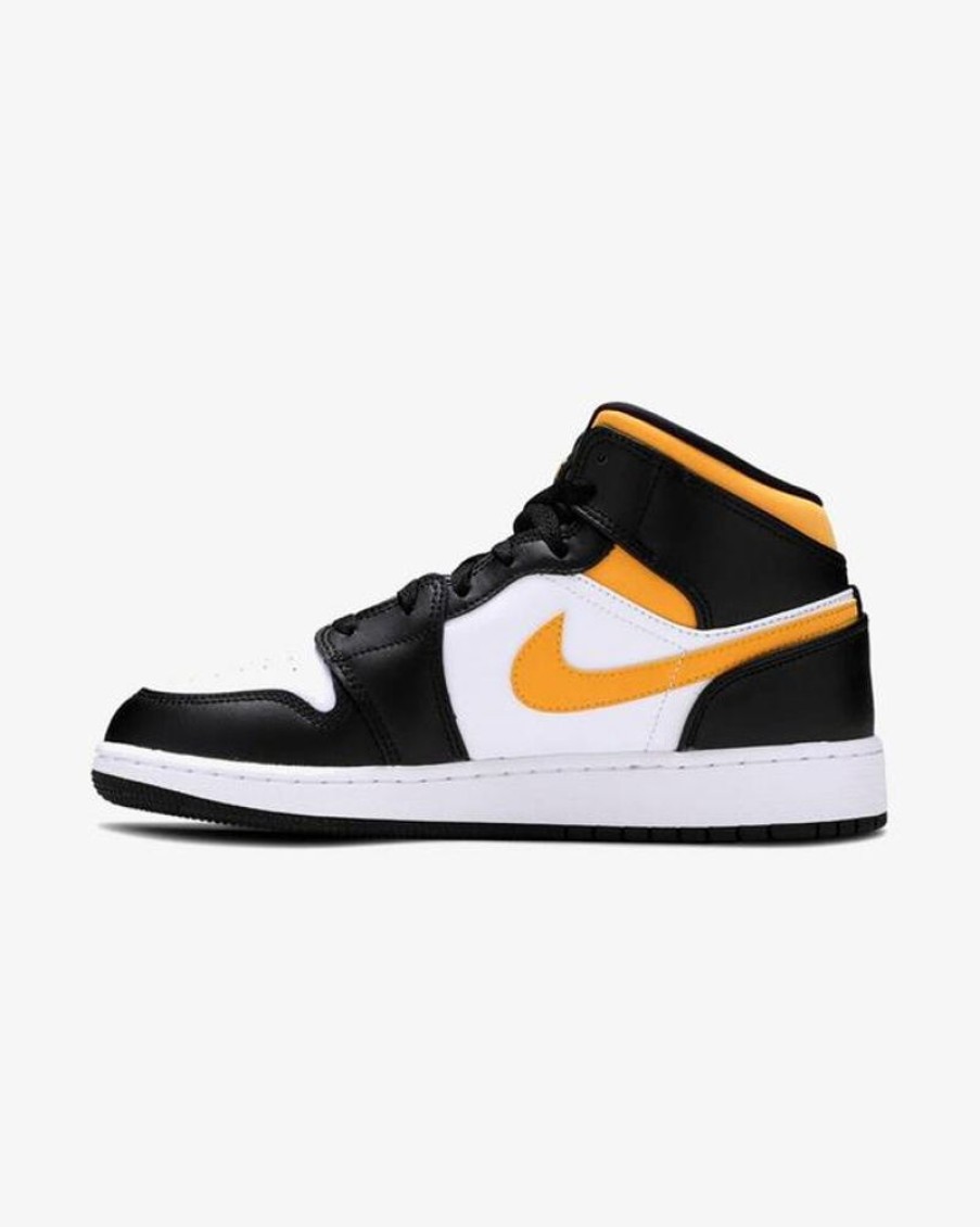 Secret Sneaker Store Online Nike Air Jordan 1 Mid Gs Black University Gold Pollen - | Nike
