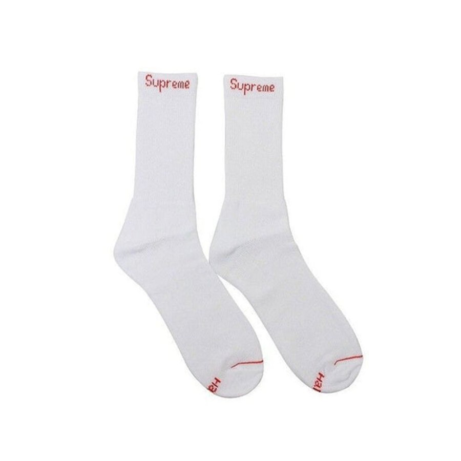 Secret Sneaker Store Online Supreme X Hanes White Socks (Pack Of 4) - | Socks