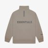 Secret Sneaker Store Online Fog Essentials Ss20 Silcon Applique Logo Taupe Half Zip | Streetwear