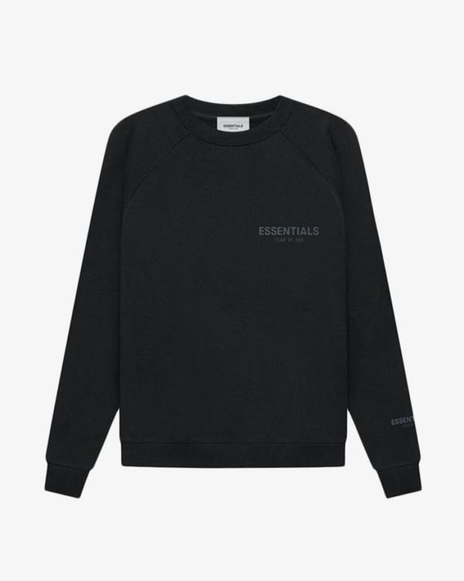 Secret Sneaker Store Online Fog Essentials Fw21 Chest Logo Black Crewneck | Streetwear