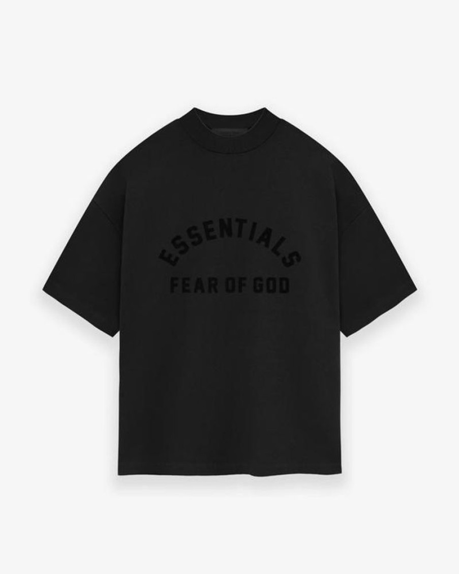 Secret Sneaker Store Online Fog Essentials Fw24 Jet Black Crewneck Tee | Tees