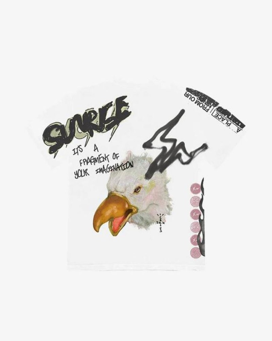 Secret Sneaker Store Online Travis Scott Cactus Jack Sunrise White Tee (New) | Streetwear