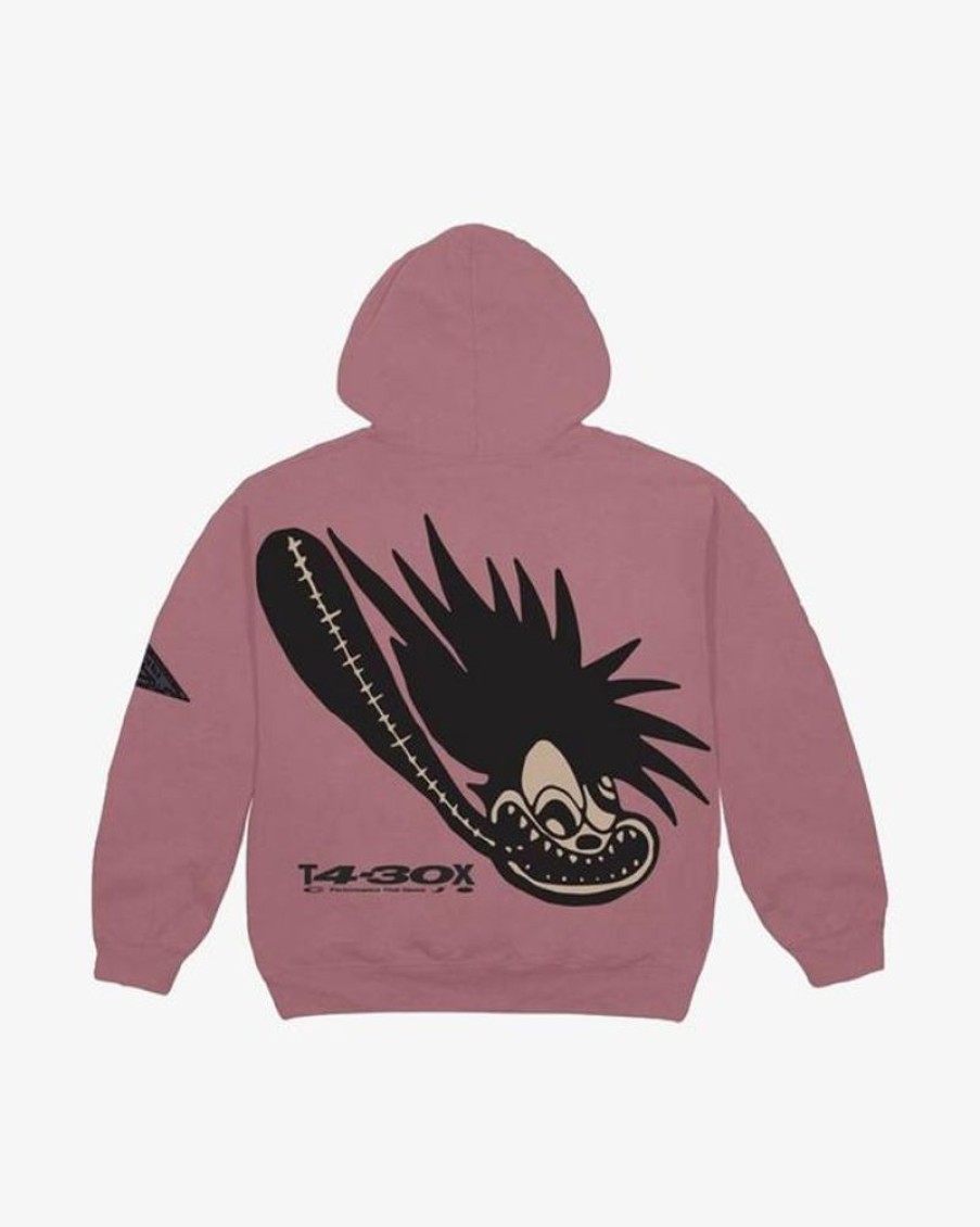 Secret Sneaker Store Online Travis Scott Cactus Jack Cross System Washed Mauve Hoodie (New) | Streetwear