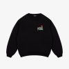Secret Sneaker Store Online A Few Good Kids Fw22 Floral Embroidered Black Crewneck (New) | Streetwear