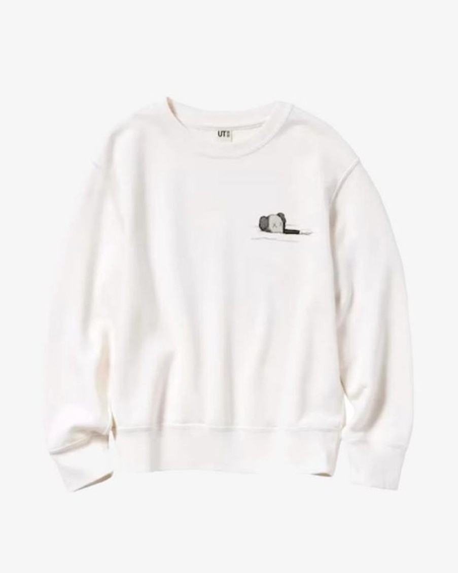 Secret Sneaker Store Online Kaws X Uniqlo Fw23 Ocean Artbook Cover White Kids Crewneck (New) | Kids Apparel
