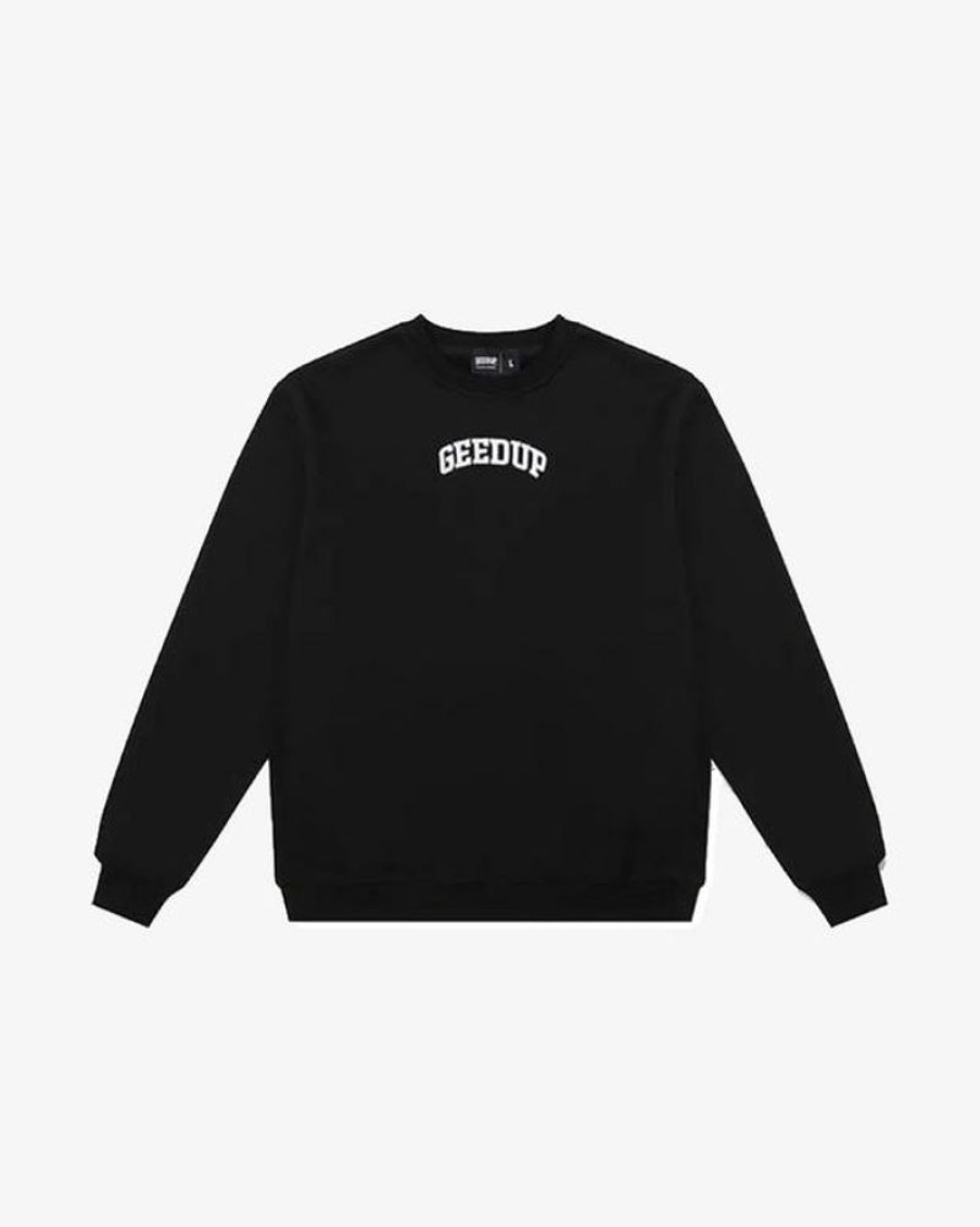 Secret Sneaker Store Online Geedup Strong Arm Department Crewneck Black | Streetwear