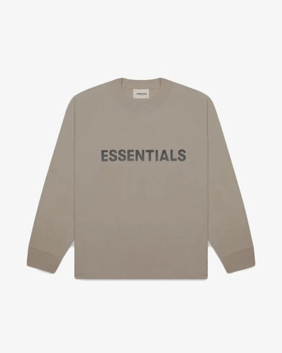 Secret Sneaker Store Online Fog Essentials Ss20 Silicon Applique Taupe Longsleeve Tee (New) | Tees