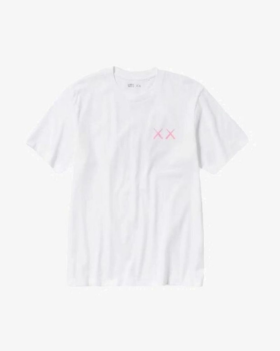 Secret Sneaker Store Online Kaws X Uniqlo Fw23 Pink Bff Time Off Companion White Tee | Streetwear