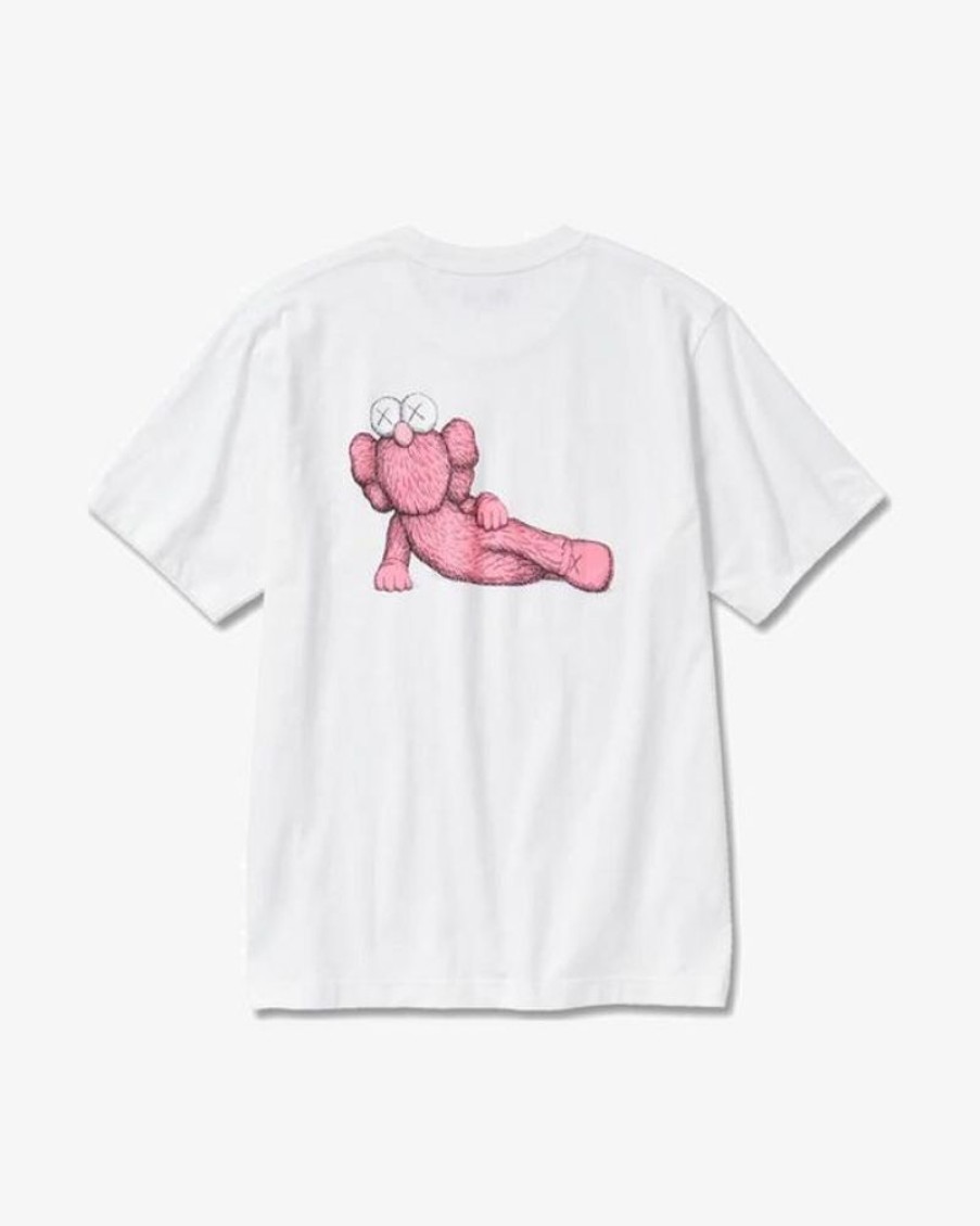 Secret Sneaker Store Online Kaws X Uniqlo Fw23 Pink Bff Time Off Companion White Tee | Streetwear