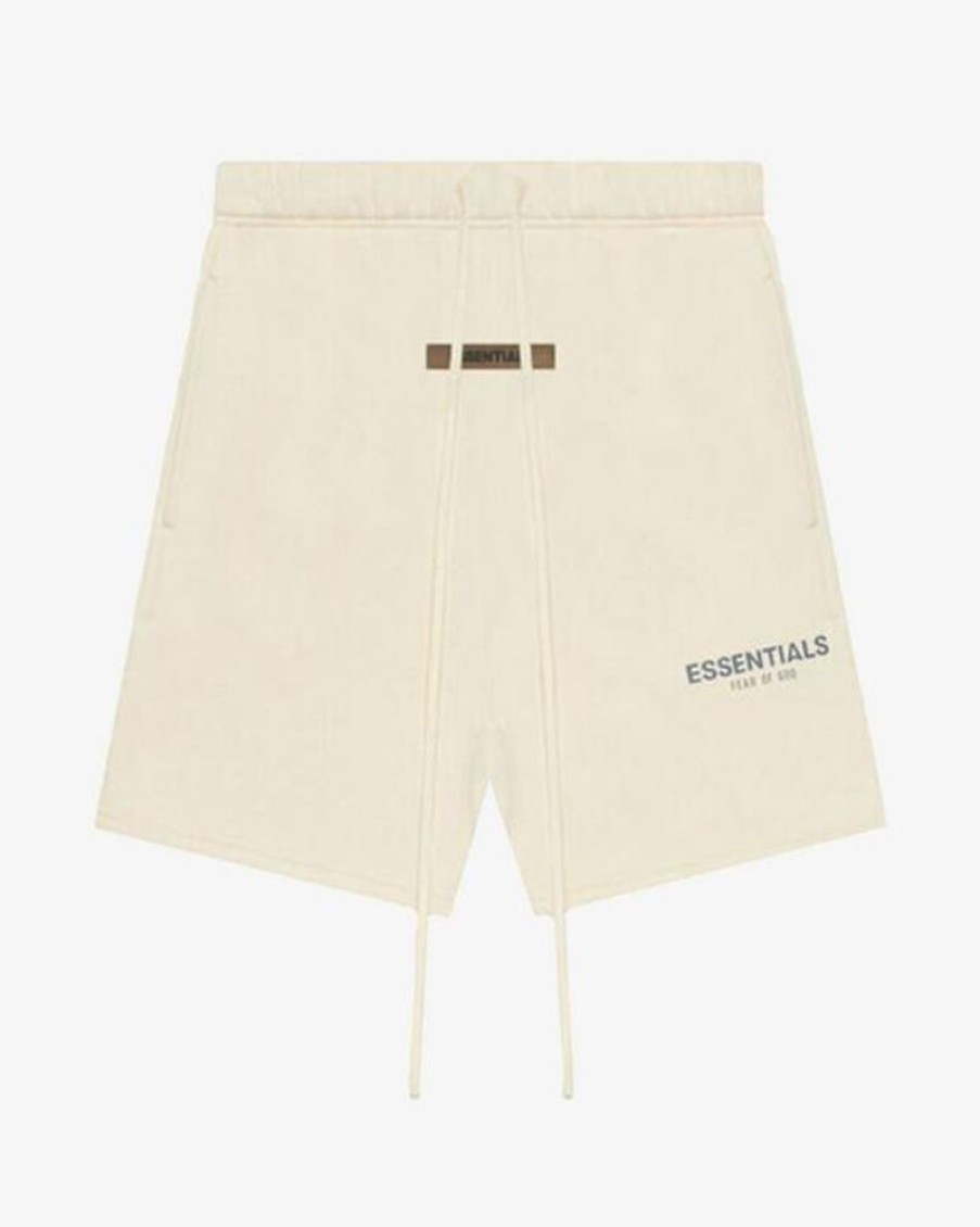 Secret Sneaker Store Online Fog Essentials Ss21 Reflective Logo Cream Shorts | Streetwear