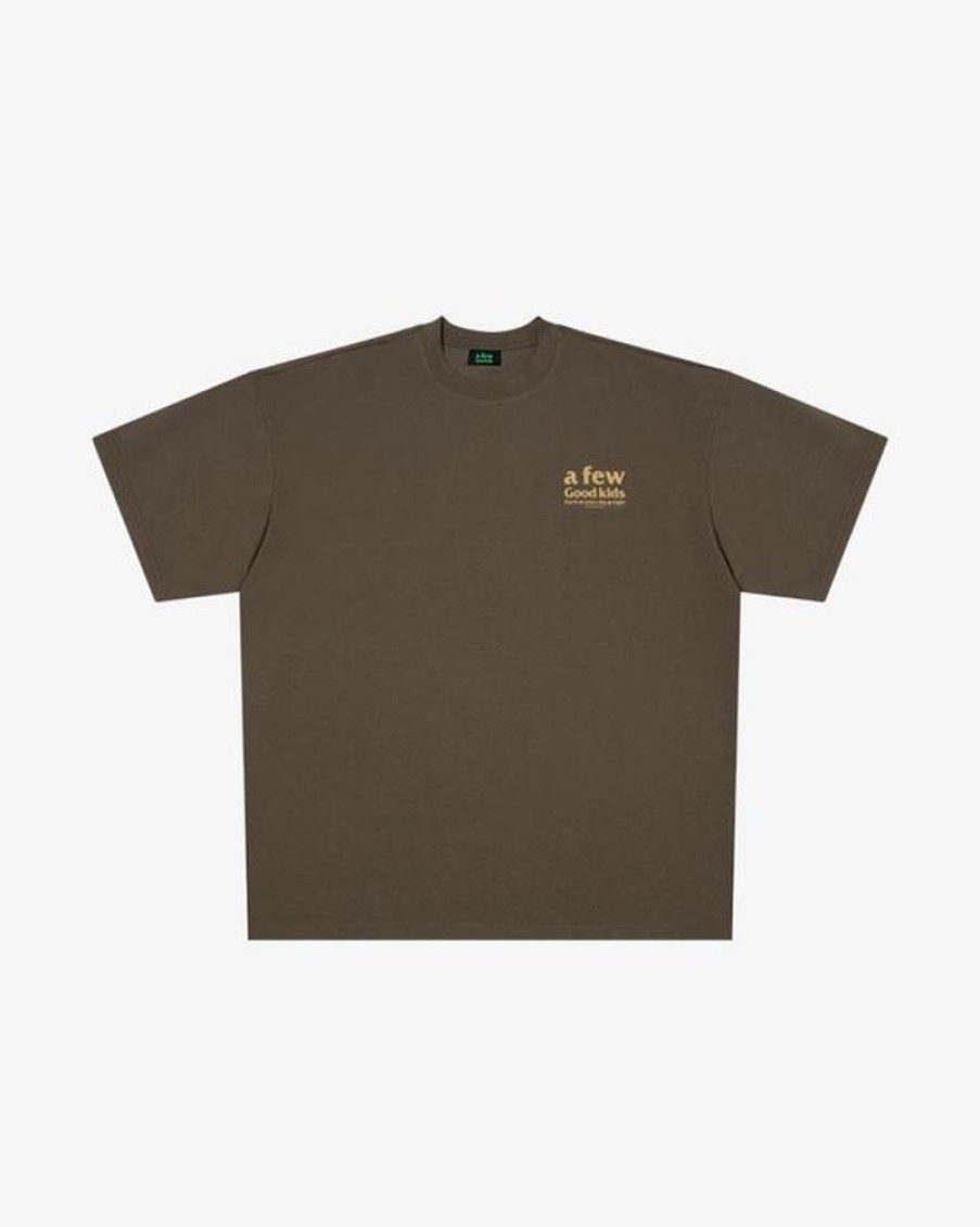 Secret Sneaker Store Online A Few Good Kids Ss23 Basic Logo Khaki Tee | Streetwear