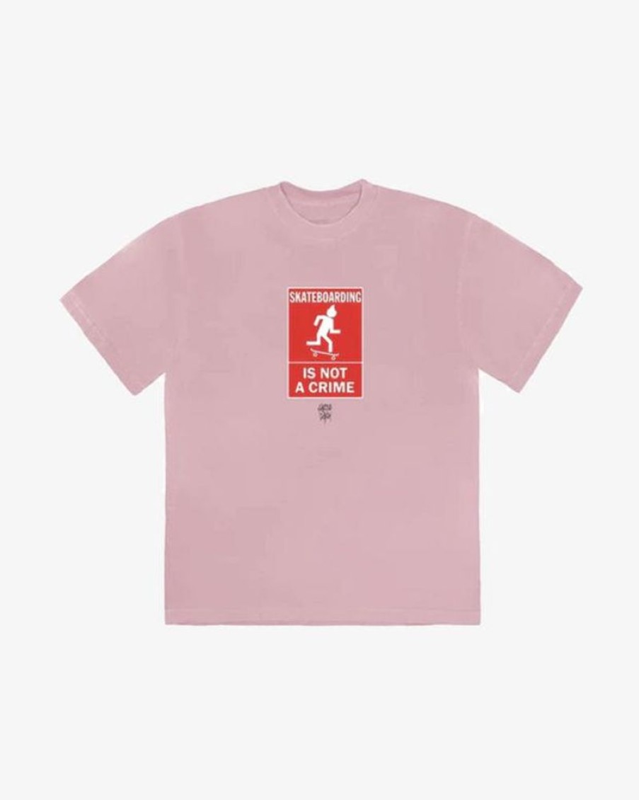 Secret Sneaker Store Online Travis Scott Cactus Jack Not A Crime Pink Tee | Streetwear