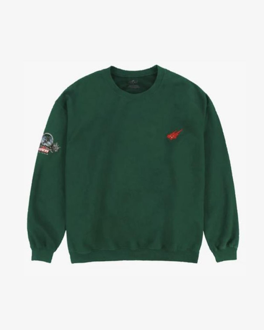 Secret Sneaker Store Online Travis Scott Cacti Icon Heritage Crewneck Green | Streetwear