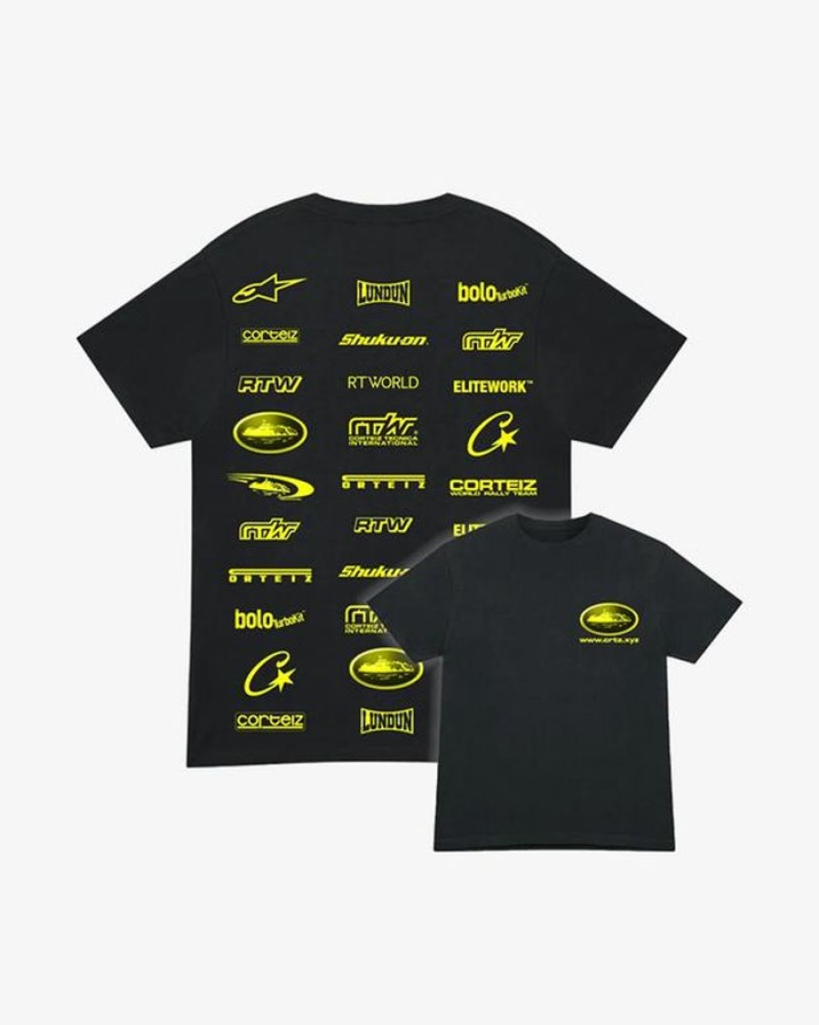 Secret Sneaker Store Online Corteiz Rally Vinylz Tee Black | Streetwear