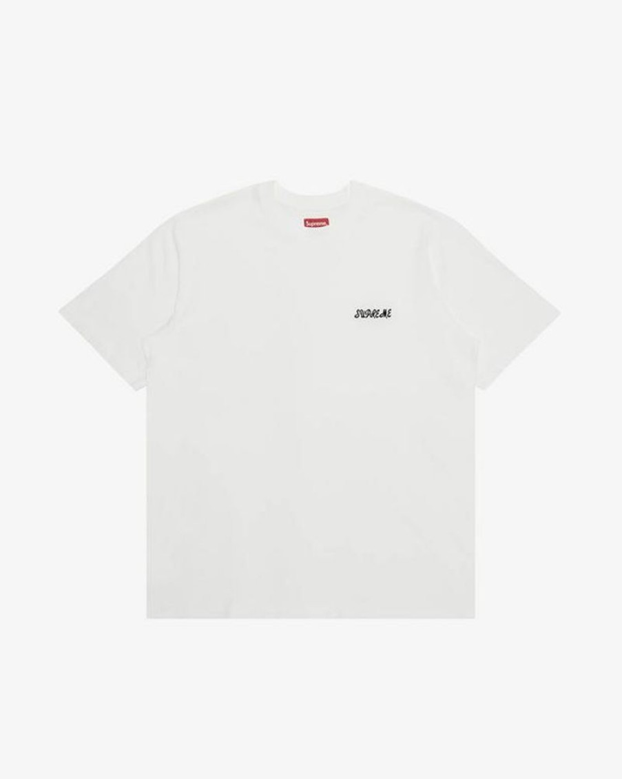 Secret Sneaker Store Online Supreme Ss23 Washed Script Tee White | Streetwear