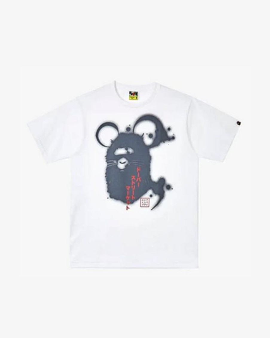 Secret Sneaker Store Online Bape X Dsm Year Of The Rat White Tee - | Streetwear