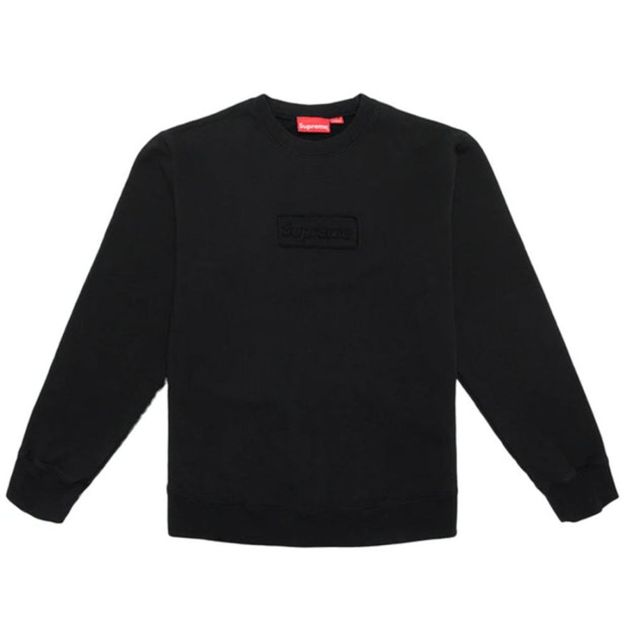 Secret Sneaker Store Online Supreme Ss20 Cut Out Box Logo Black Crewneck | Streetwear