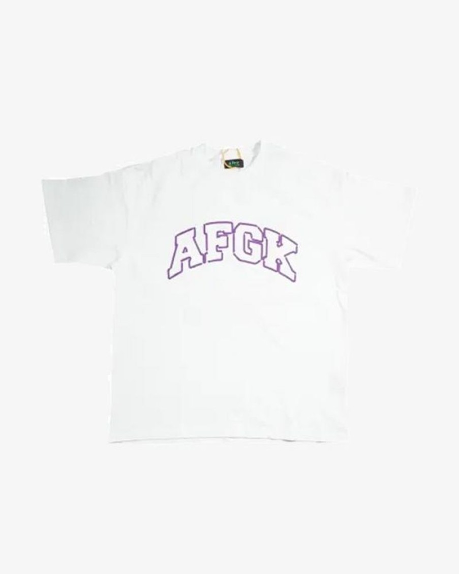 Secret Sneaker Store Online A Few Good Kids Purple Arch Stencil Logo White Tee | Streetwear
