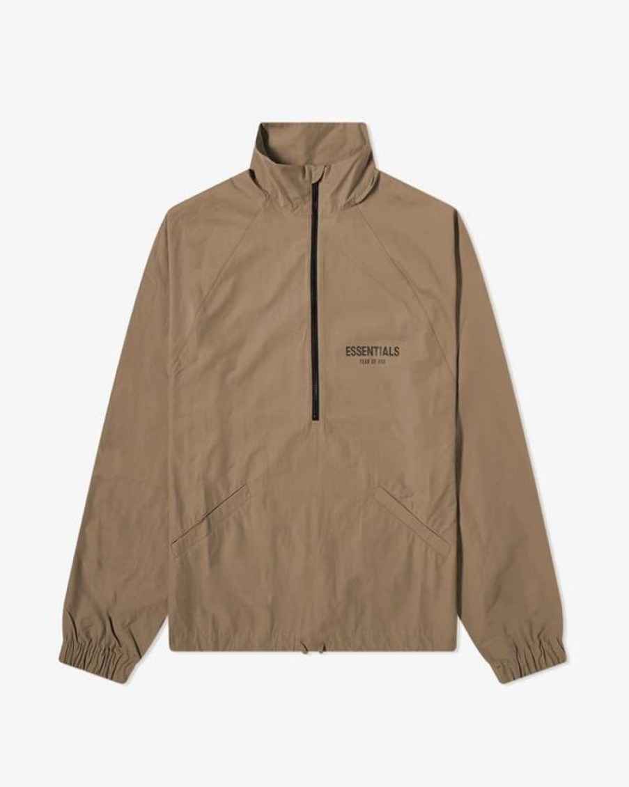 Secret Sneaker Store Online Fog Essentials Ss20 Half Zip Track Jacket Brown | Streetwear