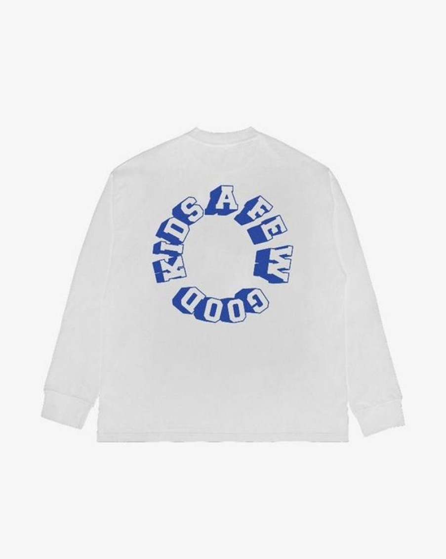 Secret Sneaker Store Online A Few Good Kids Fw22 Basic Letter Logo Blue / White Longsleeve | Streetwear