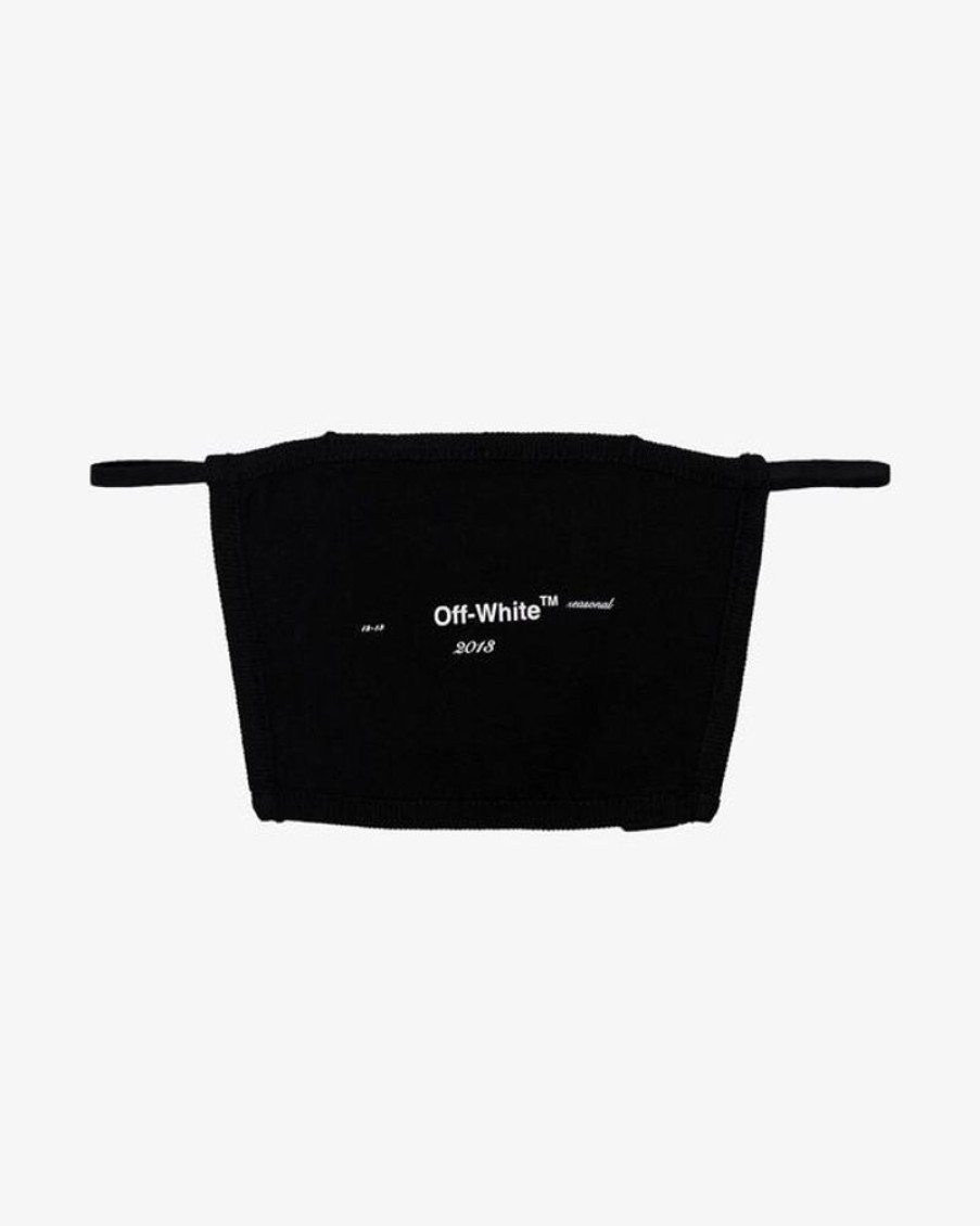 Secret Sneaker Store Online Off White Seasonal Logo Over The Head Black Face Mask - | Face Masks