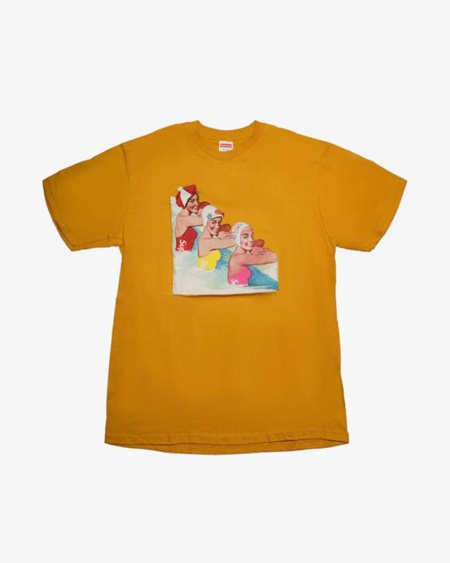 Secret Sneaker Store Online Supreme Fw18 Swimmers Mustard Tee (New) | Streetwear