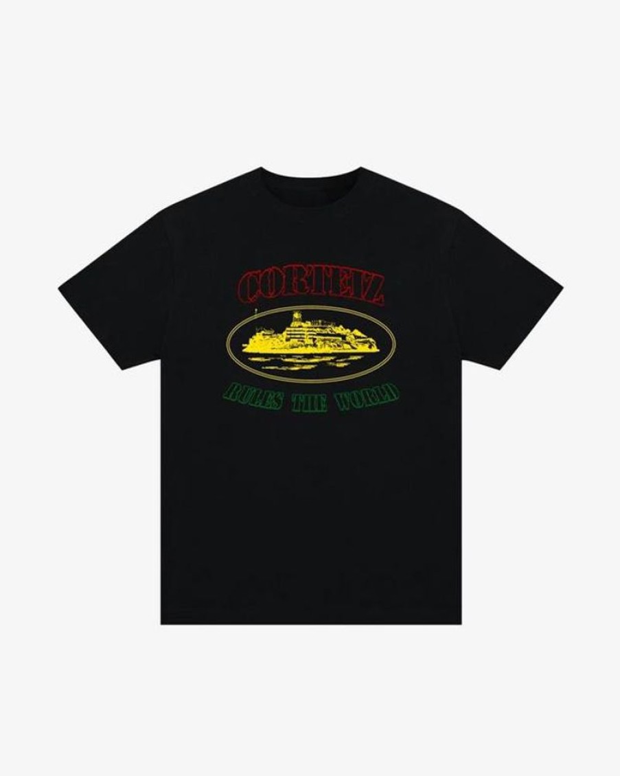 Secret Sneaker Store Online Corteiz Fw23 Irie Alcatraz Black Tee | Streetwear