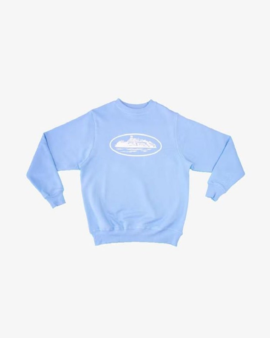 Secret Sneaker Store Online Corteiz Ss22 Alcatraz Baby Blue Crewneck | Streetwear