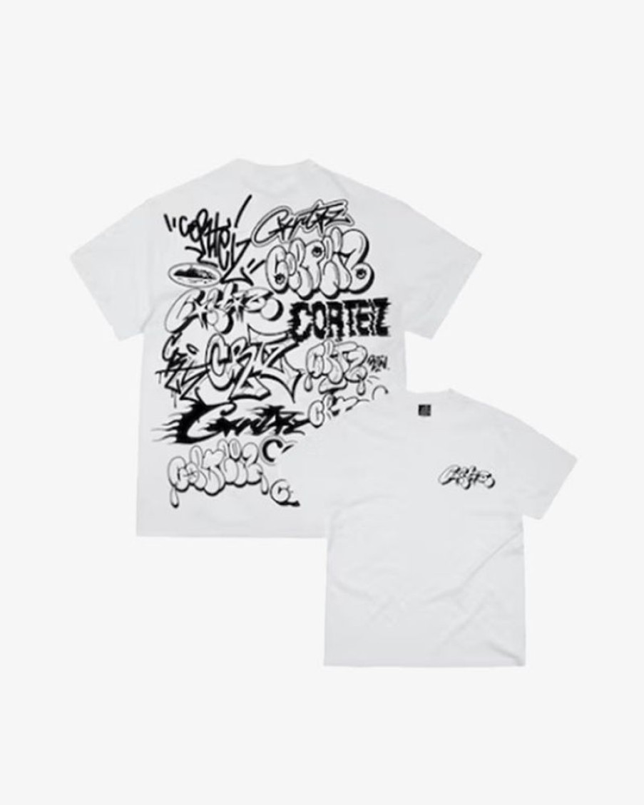 Secret Sneaker Store Online Corteiz Graffiti Tee White | Streetwear