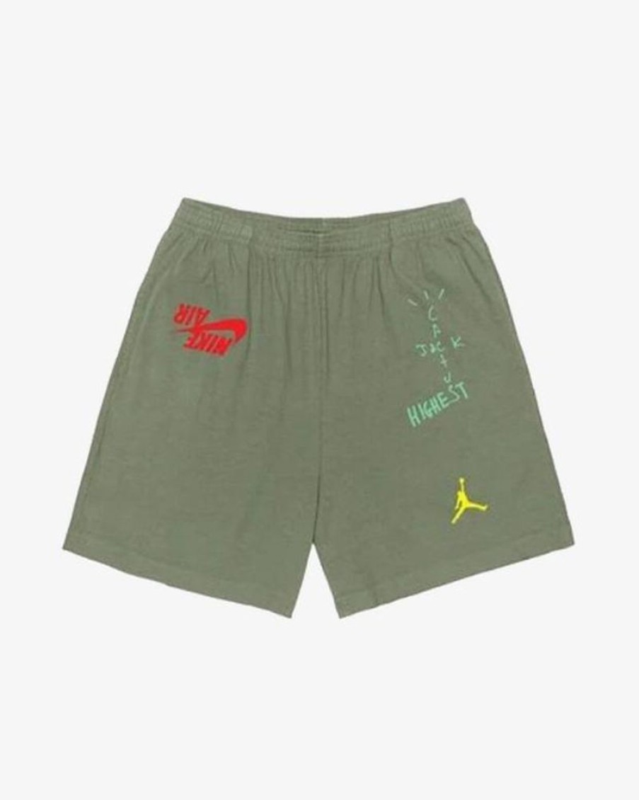 Secret Sneaker Store Online Travis Scott Jordan Tee Highest Sweatshort Green | Streetwear