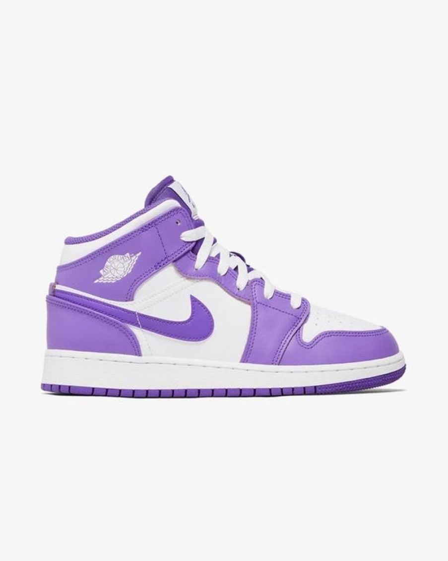 Secret Sneaker Store Online Nike Air Jordan1 Mid Gs Purple Venom White | Nike