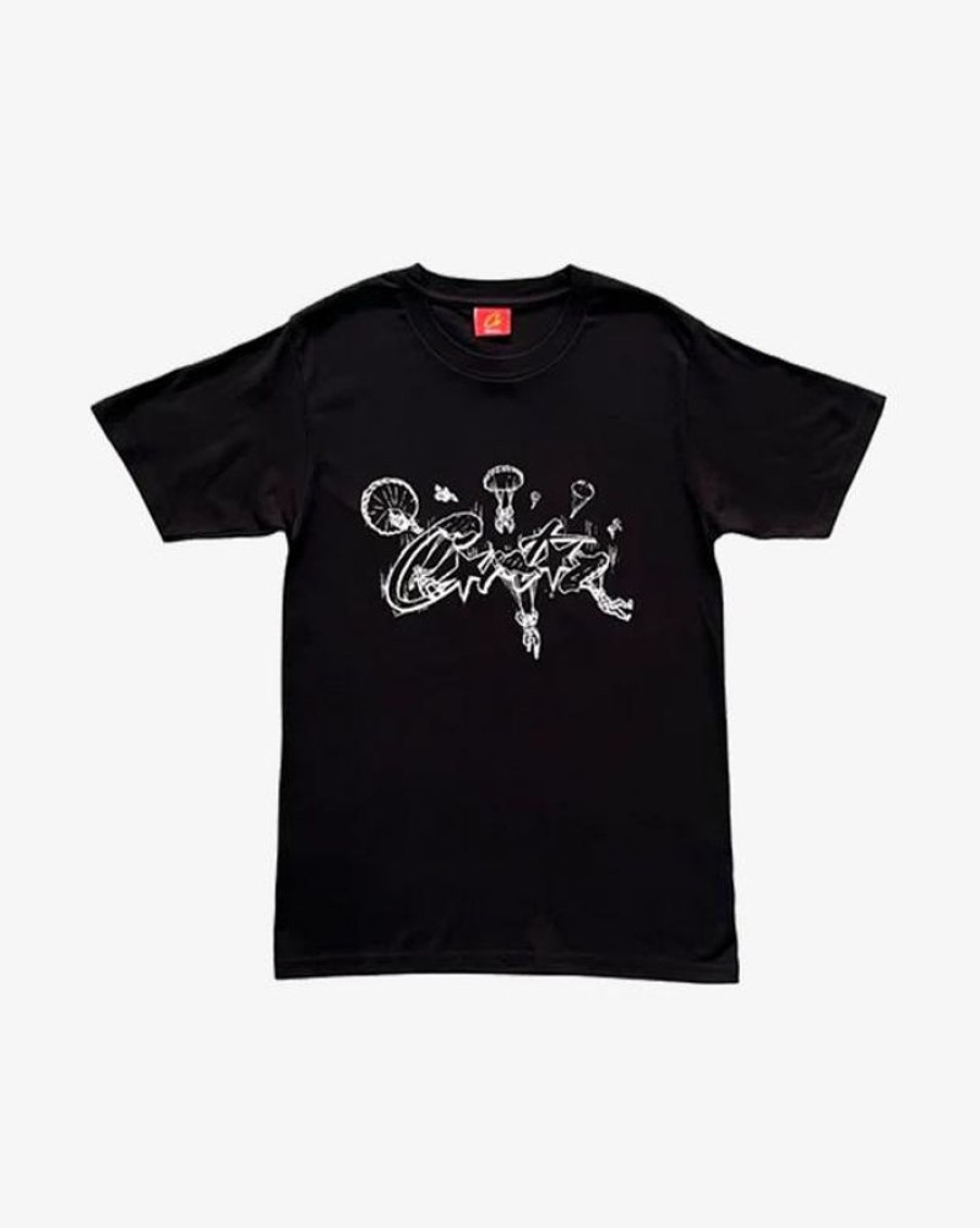 Secret Sneaker Store Online Corteiz Allstarz Skydiver Tee Black | Streetwear