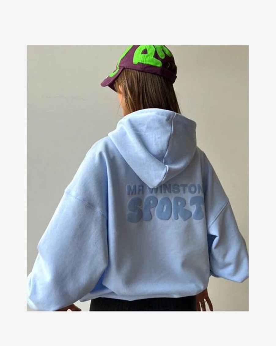 Secret Sneaker Store Online Mr Winston Powder Blue Puff Hoodie (New) | Streetwear